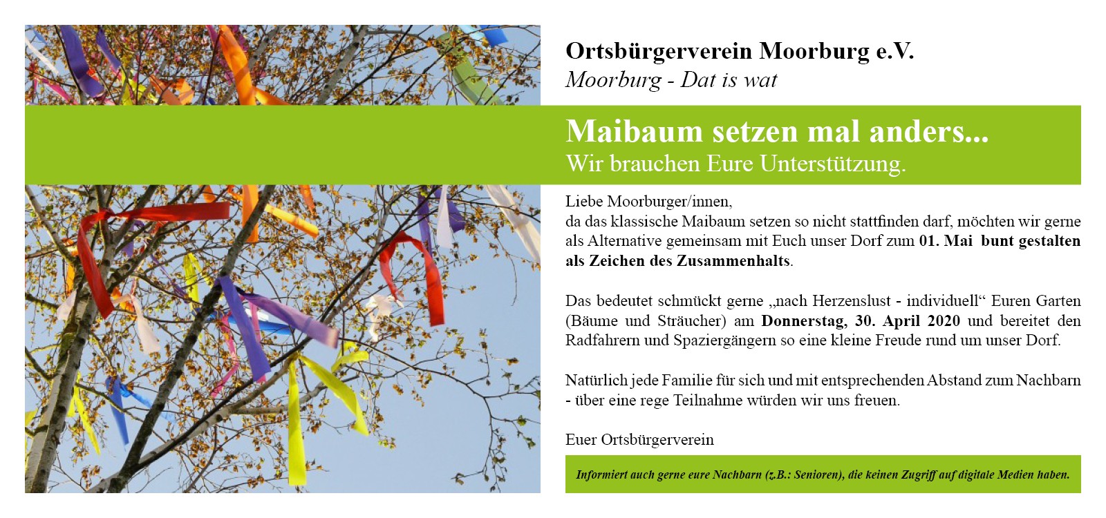 Maibaumsetzen mal anders
